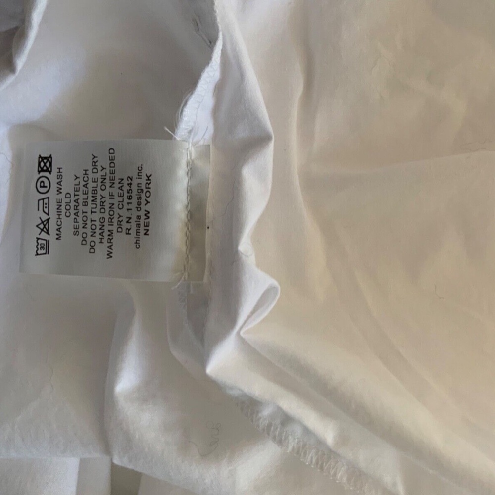 Chimala Long Sleeve White Cotton Top (L) - Picture 9 of 9